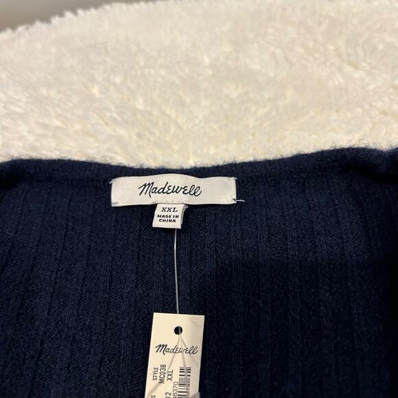 NWT Madewell Navy Womens Knit Cardigan Front Buttons‎ Size 2XL - Picture 6 of 6